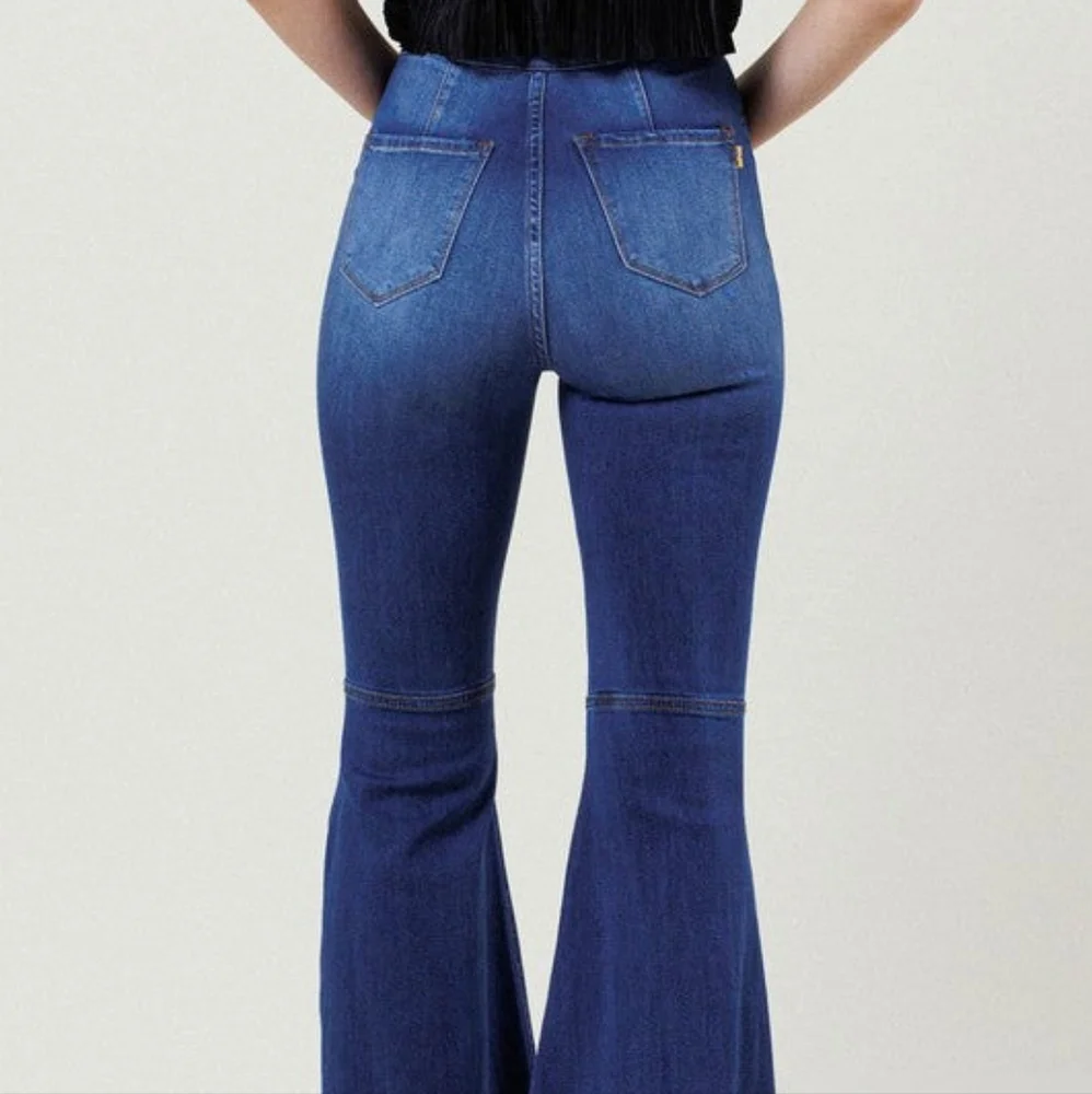VIBRANT Flare Ripped Jeans - Picture 3 of 6